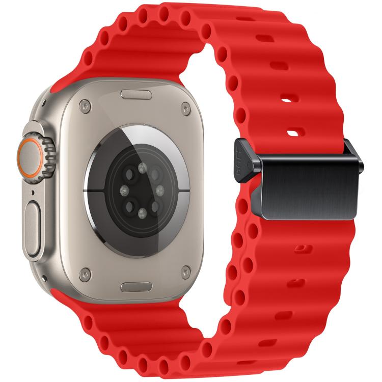 リファービッシュ 磁気バックル オーシャンシリコンウォッチバンド、Apple Watch 46mm / 49mm / 45mm / 44mm用、Apple Watch 42mm / 41mm / 40mm / 38mm用