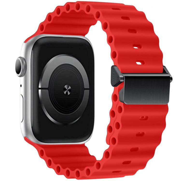 リファービッシュ 磁気バックル オーシャンシリコンウォッチバンド、Apple Watch 46mm / 49mm / 45mm / 44mm用、Apple Watch 42mm / 41mm / 40mm / 38mm用