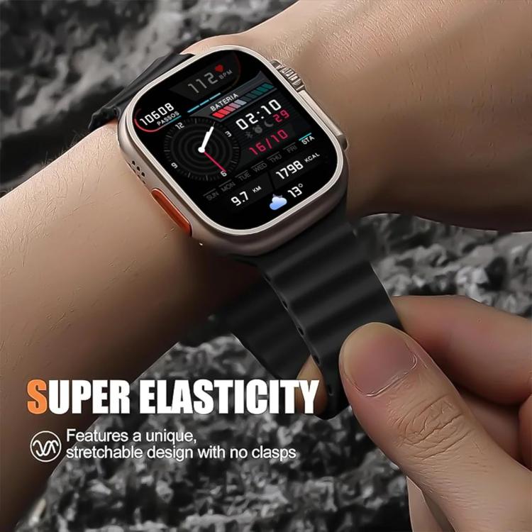 リファービッシュ 磁気バックル オーシャンシリコンウォッチバンド、Apple Watch 46mm / 49mm / 45mm / 44mm用、Apple Watch 42mm / 41mm / 40mm / 38mm用