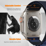 パラシュートバックル ハイマウンテンナイロンループウォッチバンド、Apple Watch 46mm / 49mm / 45mm / 44mm用、Apple Watch 42mm / 41mm / 40mm / 38mm用