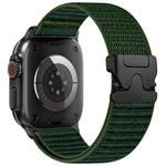 パラシュートバックル マウンテンパターン織りナイロン メタルチップウォッチバンド、Apple Watch 46mm / 49mm / 45mm / 44mm用、Apple Watch 42mm / 41mm / 40mm / 38mm用
