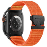 パラシュートバックル マウンテンパターン織りナイロン メタルチップウォッチバンド、Apple Watch 46mm / 49mm / 45mm / 44mm用、Apple Watch 42mm / 41mm / 40mm / 38mm用