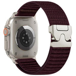 パラシュートバックル マウンテンパターン織りナイロン メタルチップウォッチバンド、Apple Watch 46mm / 49mm / 45mm / 44mm用、Apple Watch 42mm / 41mm / 40mm / 38mm用