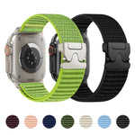 パラシュートバックル マウンテンパターン織りナイロン メタルチップウォッチバンド、Apple Watch 46mm / 49mm / 45mm / 44mm用、Apple Watch 42mm / 41mm / 40mm / 38mm用
