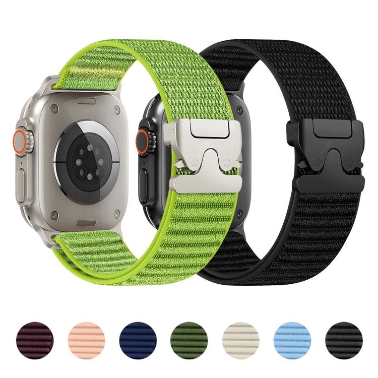 パラシュートバックル マウンテンパターン織りナイロン メタルチップウォッチバンド、Apple Watch 46mm / 49mm / 45mm / 44mm用、Apple Watch 42mm / 41mm / 40mm / 38mm用