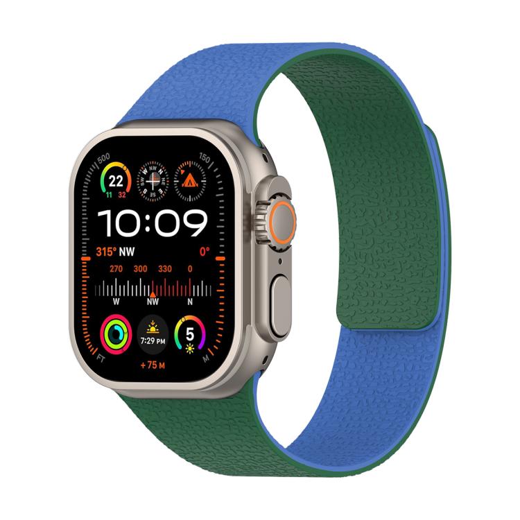 カラーブロッキング ライチテクスチャー マグネティックシリコンウォッチバンド、Apple Watch 46mm / 49mm / 45mm / 44mm用、Apple Watch 42mm / 41mm / 40mm / 38mm用