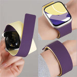 カラーブロッキング ライチテクスチャー マグネティックシリコンウォッチバンド、Apple Watch 46mm / 49mm / 45mm / 44mm用、Apple Watch 42mm / 41mm / 40mm / 38mm用