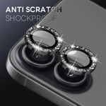 NORTHJO 1 Set Camera Lens Protector Glitter Metal Ring Film, For iPhone 17