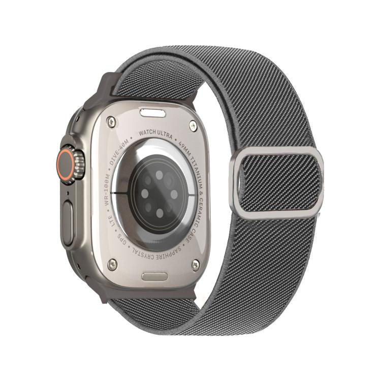 斜めストライプDリングバックルナイロン伸縮ウォッチバンド、Apple Watch 46mm / 49mm / 45mm / 44mm用、Apple Watch 42mm / 41mm / 40mm / 38mm用