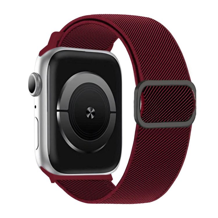 斜めストライプDリングバックルナイロン伸縮ウォッチバンド、Apple Watch 46mm / 49mm / 45mm / 44mm用、Apple Watch 42mm / 41mm / 40mm / 38mm用