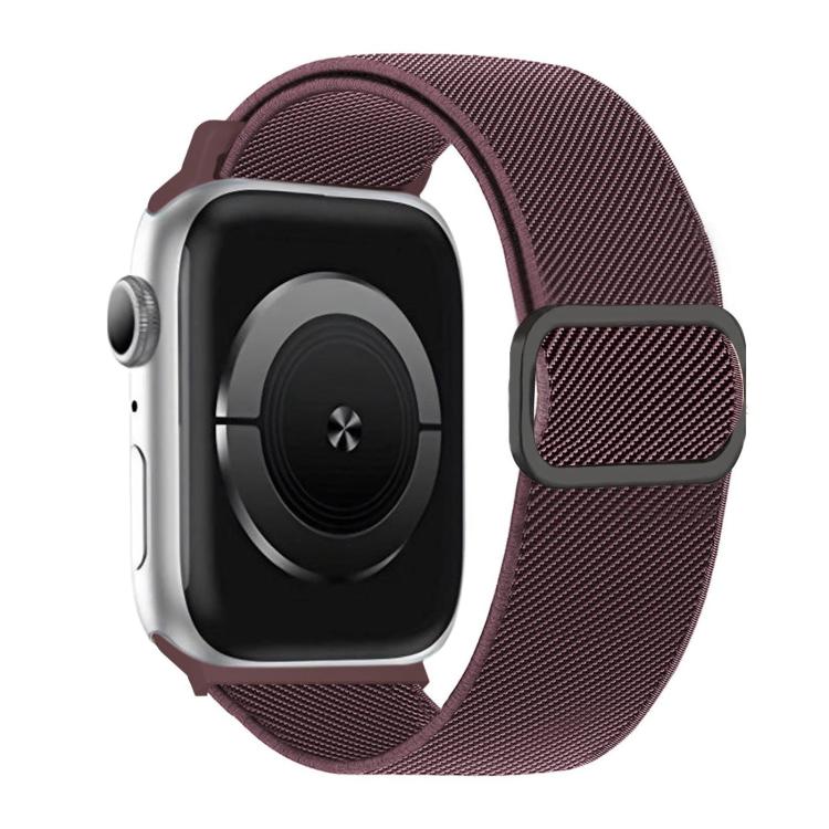 斜めストライプDリングバックルナイロン伸縮ウォッチバンド、Apple Watch 46mm / 49mm / 45mm / 44mm用、Apple Watch 42mm / 41mm / 40mm / 38mm用