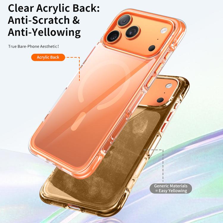 真空密封透明エアバッグ磁気アクリルフォンケース、iPhone 17 Pro Max用、iPhone 17 Pro用、iPhone 17用