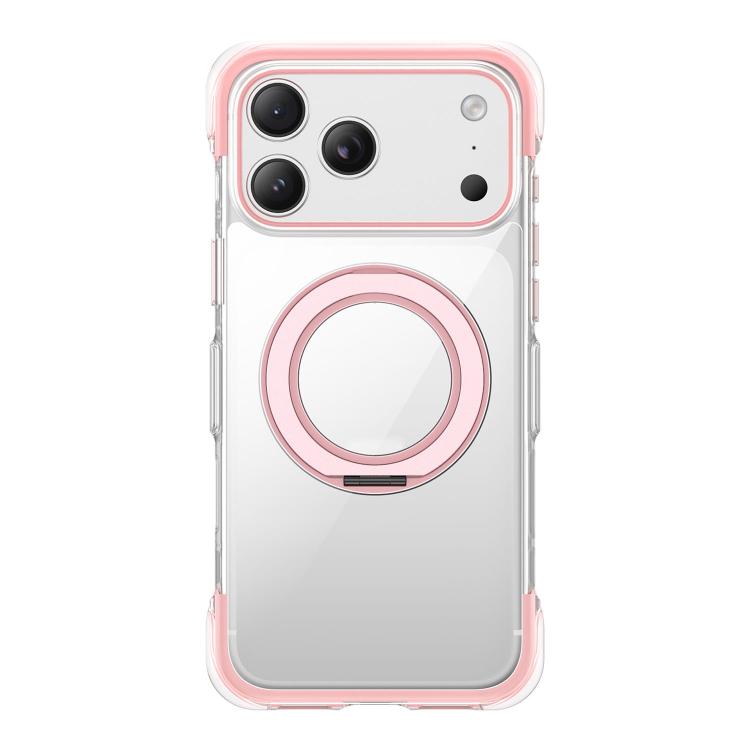 真空密封透明エアバッグ磁気回転ホルダーアクリルフォンケース、iPhone 17 Pro Max用、iPhone 17 Pro用、iPhone 17用