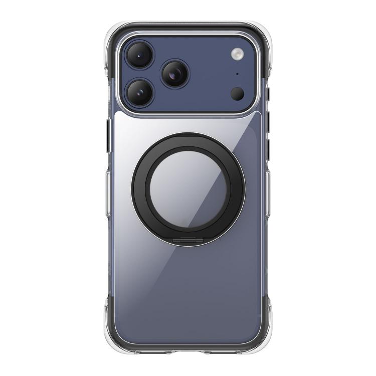 真空密封透明エアバッグ磁気回転ホルダーアクリルフォンケース、iPhone 17 Pro Max用、iPhone 17 Pro用、iPhone 17用