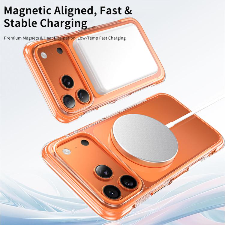 真空密封透明エアバッグ磁気回転ホルダーアクリルフォンケース、iPhone 17 Pro Max用、iPhone 17 Pro用、iPhone 17用