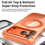 真空密封透明エアバッグ磁気回転ホルダーアクリルフォンケース、iPhone 17 Pro Max用、iPhone 17 Pro用、iPhone 17用