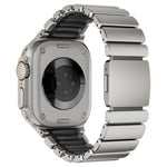 磁気バックルシングルビーズシリコンステンレススチールウォッチバンド、Apple Watch 46mm / 49mm / 45mm / 44mm用