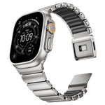 磁気バックルシングルビーズシリコンステンレススチールウォッチバンド、Apple Watch 46mm / 49mm / 45mm / 44mm用