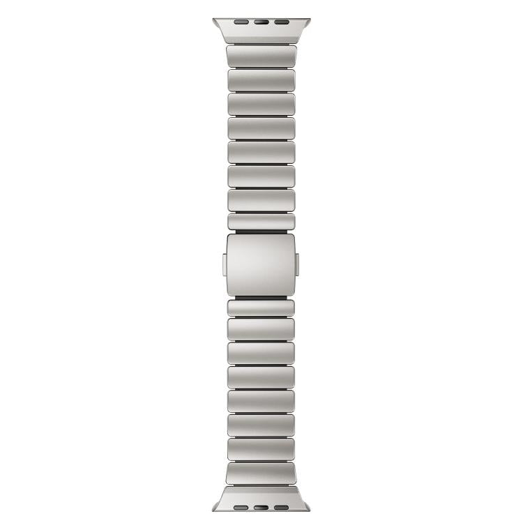 磁気バックルシングルビーズシリコンステンレススチールウォッチバンド、Apple Watch 46mm / 49mm / 45mm / 44mm用