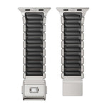 磁気バックルシングルビーズシリコンステンレススチールウォッチバンド、Apple Watch 46mm / 49mm / 45mm / 44mm用