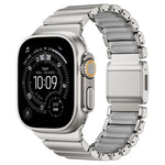 磁気バックルシングルビーズシリコンステンレススチールウォッチバンド、Apple Watch 46mm / 49mm / 45mm / 44mm用