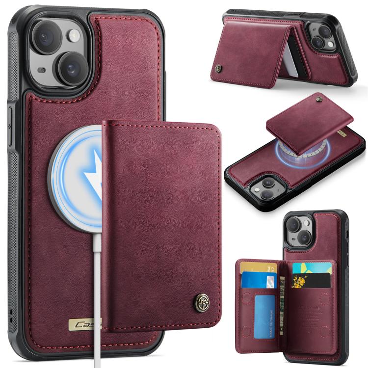 CaseMe Me80シリーズ 取り外し可能ウォレット 磁気 RFID ヴィーガンレザー スマホケース、iPhone 15 Pro Max用、iPhone 15 Pro用、iPhone 15 Plus / 14 Plus用、iPhone 15用、iPhone 14用、iPhone 14 Pro用、iPhone 14 Pro Max用、iPhone 13 Pro Max用