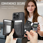 CaseMe Me80シリーズ 取り外し可能ウォレット 磁気 RFID ヴィーガンレザー スマホケース、iPhone 15 Pro Max用、iPhone 15 Pro用、iPhone 15 Plus / 14 Plus用、iPhone 15用、iPhone 14用、iPhone 14 Pro用、iPhone 14 Pro Max用、iPhone 13 Pro Max用