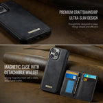 CaseMe Me80シリーズ 取り外し可能ウォレット 磁気 RFID ヴィーガンレザー スマホケース、iPhone 15 Pro Max用、iPhone 15 Pro用、iPhone 15 Plus / 14 Plus用、iPhone 15用、iPhone 14用、iPhone 14 Pro用、iPhone 14 Pro Max用、iPhone 13 Pro Max用