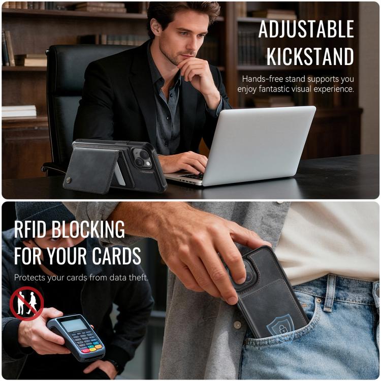 CaseMe Me80 シリーズ 着脱式財布 磁気 RFID ヴィーガンレザー スマホケース、iPhone 13 用、iPhone 12 / 12 Pro 用、iPhone 12 Pro Max 用、iPhone 11 Pro Max 用、iPhone 11 用、iPhone 11 Pro 用