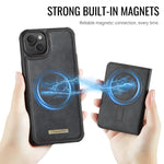 CaseMe Me80 シリーズ 着脱式財布 磁気 RFID ヴィーガンレザー スマホケース、iPhone 13 用、iPhone 12 / 12 Pro 用、iPhone 12 Pro Max 用、iPhone 11 Pro Max 用、iPhone 11 用、iPhone 11 Pro 用
