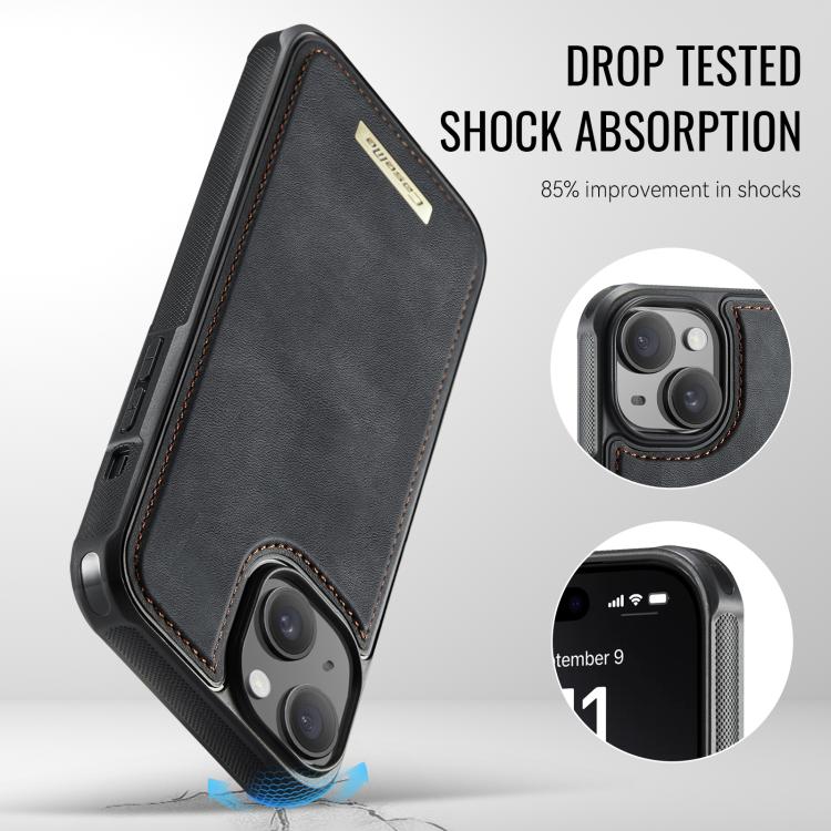 CaseMe Me80 シリーズ 着脱式財布 磁気 RFID ヴィーガンレザー スマホケース、iPhone 13 用、iPhone 12 / 12 Pro 用、iPhone 12 Pro Max 用、iPhone 11 Pro Max 用、iPhone 11 用、iPhone 11 Pro 用