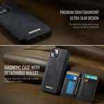CaseMe Me80 シリーズ 着脱式財布 磁気 RFID ヴィーガンレザー スマホケース、iPhone 13 用、iPhone 12 / 12 Pro 用、iPhone 12 Pro Max 用、iPhone 11 Pro Max 用、iPhone 11 用、iPhone 11 Pro 用