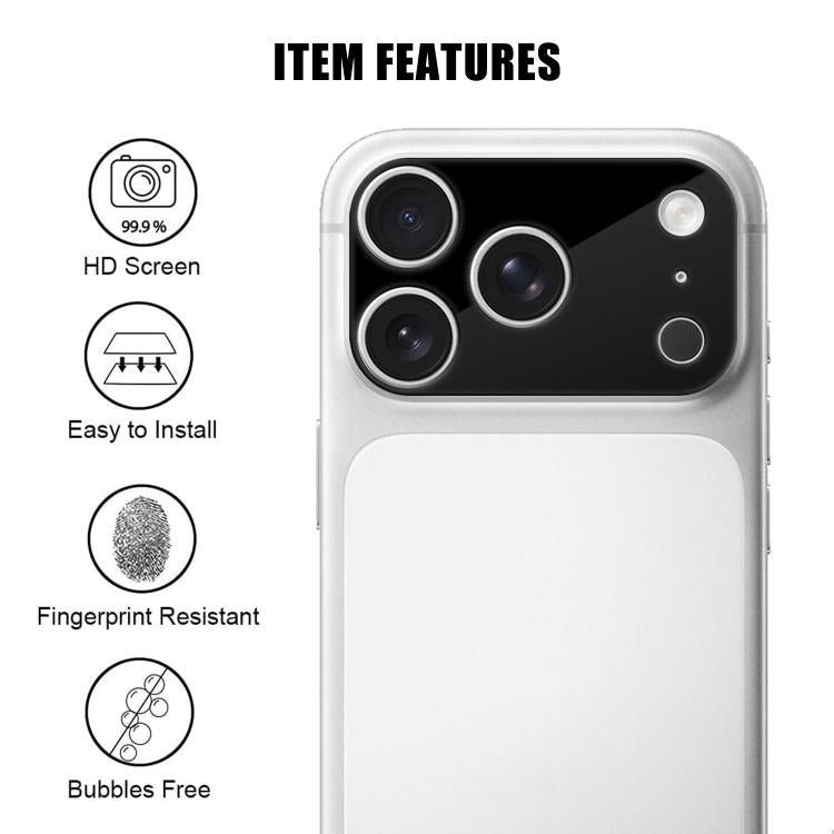 Kalebol シルクスクリーン印刷HD防指紋AR一体型カメラレンズ強化ガラスフィルム、iPhone 17e / 16e用、iPhone 17 Pro Max用、iPhone 17 Pro用、iPhone 17用、iPhone Air用、iPhone 16 Pro / 16 Pro Max用、iPhone 16 / 16 Plus用