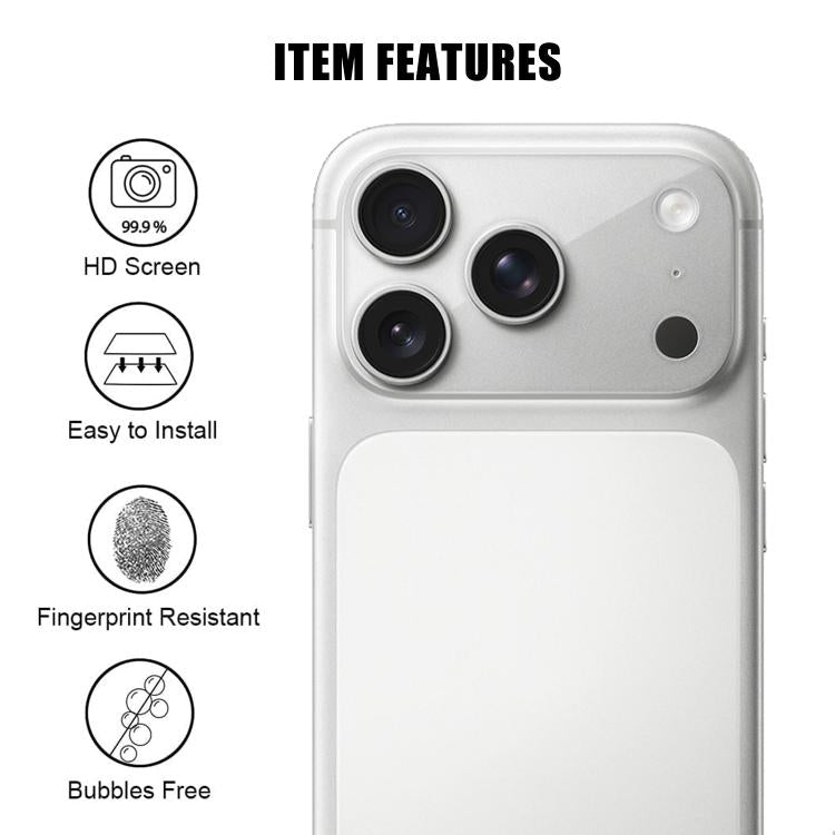 Kalebol 透明HD防指紋AR一体型カメラレンズ強化ガラスフィルム、iPhone 17e / 16e用、iPhone 17 Pro Max用、iPhone 17 Pro用、iPhone 17用、iPhone Air用、iPhone 16 Pro / 16 Pro Max用、iPhone 16 / 16 Plus用