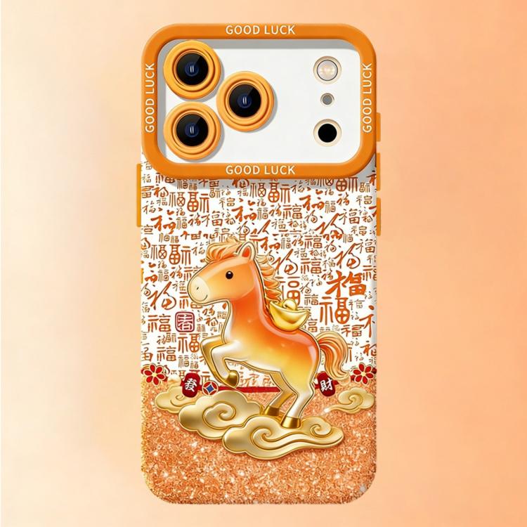 馬年液体シリコンフルカバリー耐衝撃スマホケース、iPhone 17 Pro Max用、iPhone 17 Pro用、iPhone 17用、iPhone Air用、iPhone 16 Pro Max用、iPhone 16 Pro用、iPhone 16用、iPhone 15 Pro Max用、iPhone 15 Pro用