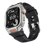 鮮やかな亜鉛合金カバー一体型シリコンウォッチバンド、Apple Watch シリーズ11 / 10 46mm用