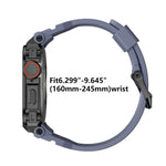 鮮やかな亜鉛合金カバー一体型シリコンウォッチバンド、Apple Watch シリーズ11 / 10 46mm用