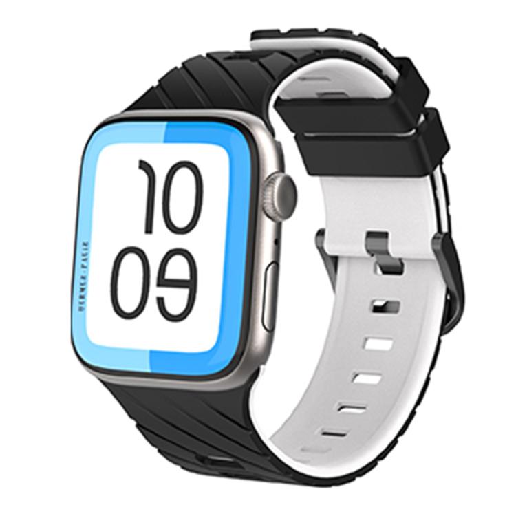 斜めツートーンシリコンウォッチバンド、Apple Watch 46mm / 49mm / 45mm / 44mm用