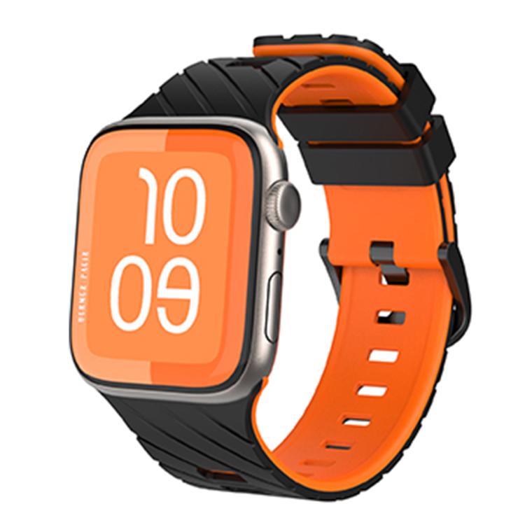 斜めツートーンシリコンウォッチバンド、Apple Watch 46mm / 49mm / 45mm / 44mm用