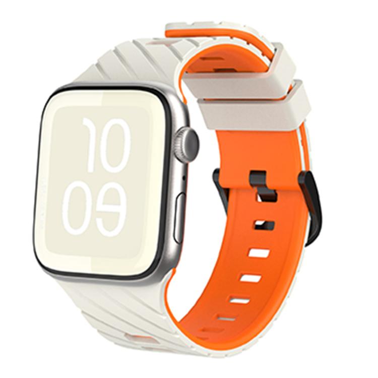 斜めツートーンシリコンウォッチバンド、Apple Watch 46mm / 49mm / 45mm / 44mm用