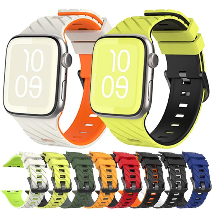 斜めツートーンシリコンウォッチバンド、Apple Watch 46mm / 49mm / 45mm / 44mm用