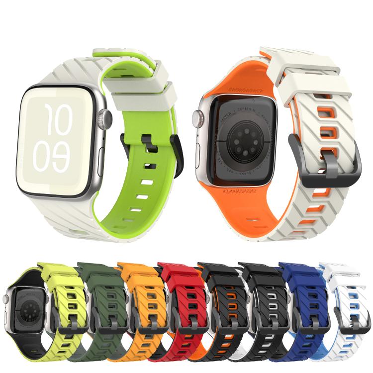 斜めツートーンシリコンウォッチバンド、Apple Watch 46mm / 49mm / 45mm / 44mm用