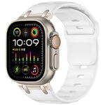カスタマイズステップスタイル単色シリコンウォッチバンド、Apple Watch 49mm / 46mm / 45mm / 44mm用