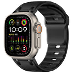 カスタマイズステップスタイル単色シリコンウォッチバンド、Apple Watch 49mm / 46mm / 45mm / 44mm用