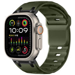 カスタマイズステップスタイル単色シリコンウォッチバンド、Apple Watch 49mm / 46mm / 45mm / 44mm用