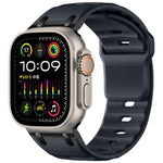 カスタマイズステップスタイル単色シリコンウォッチバンド、Apple Watch 49mm / 46mm / 45mm / 44mm用
