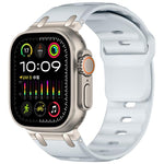 カスタマイズステップスタイル単色シリコンウォッチバンド、Apple Watch 49mm / 46mm / 45mm / 44mm用