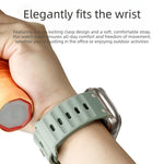 カスタマイズステップスタイル単色シリコンウォッチバンド、Apple Watch 49mm / 46mm / 45mm / 44mm用