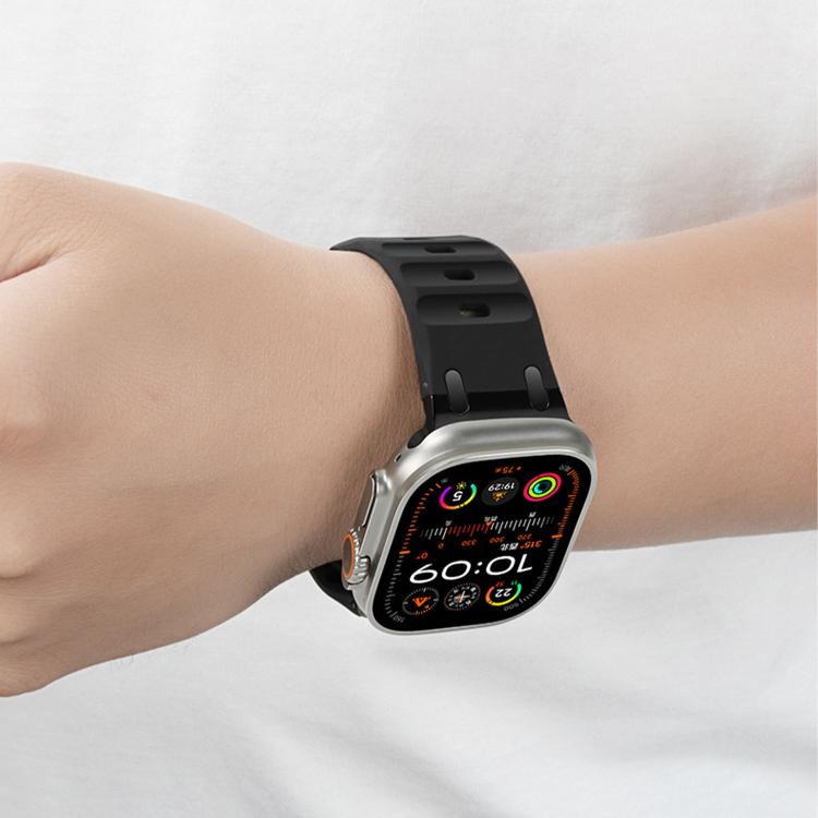 カスタマイズステップスタイル単色シリコンウォッチバンド、Apple Watch 49mm / 46mm / 45mm / 44mm用