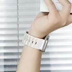 カスタマイズステップスタイル単色シリコンウォッチバンド、Apple Watch 49mm / 46mm / 45mm / 44mm用